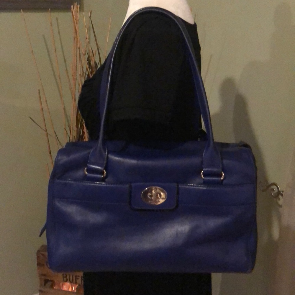 Kate Spade leather handbag in cobalt blue.